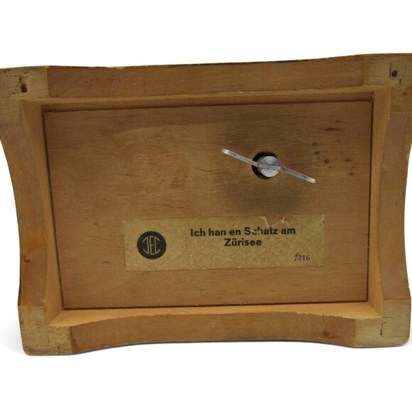 Wood Swiss MUSIC BOX Floral Design Playing Ich Han En Schatz Am Zürisee Vintage - Picture 4 of 10